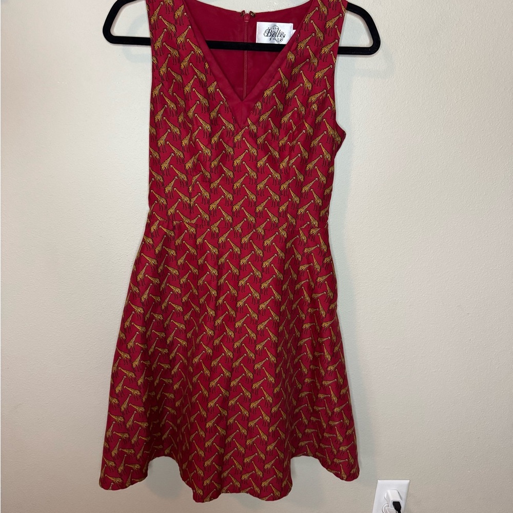 Ruby Belle Giraffe Print Dress Size 4 Teacher Dress Safari